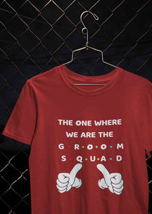 Groom Squad Women Half Sleeves T-shirt- KidsFashionVilla