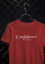 Load image into Gallery viewer, Confidence Wear It Like Makeup Quotes Women Half Sleeves T-shirt- KidsFashionVilla
