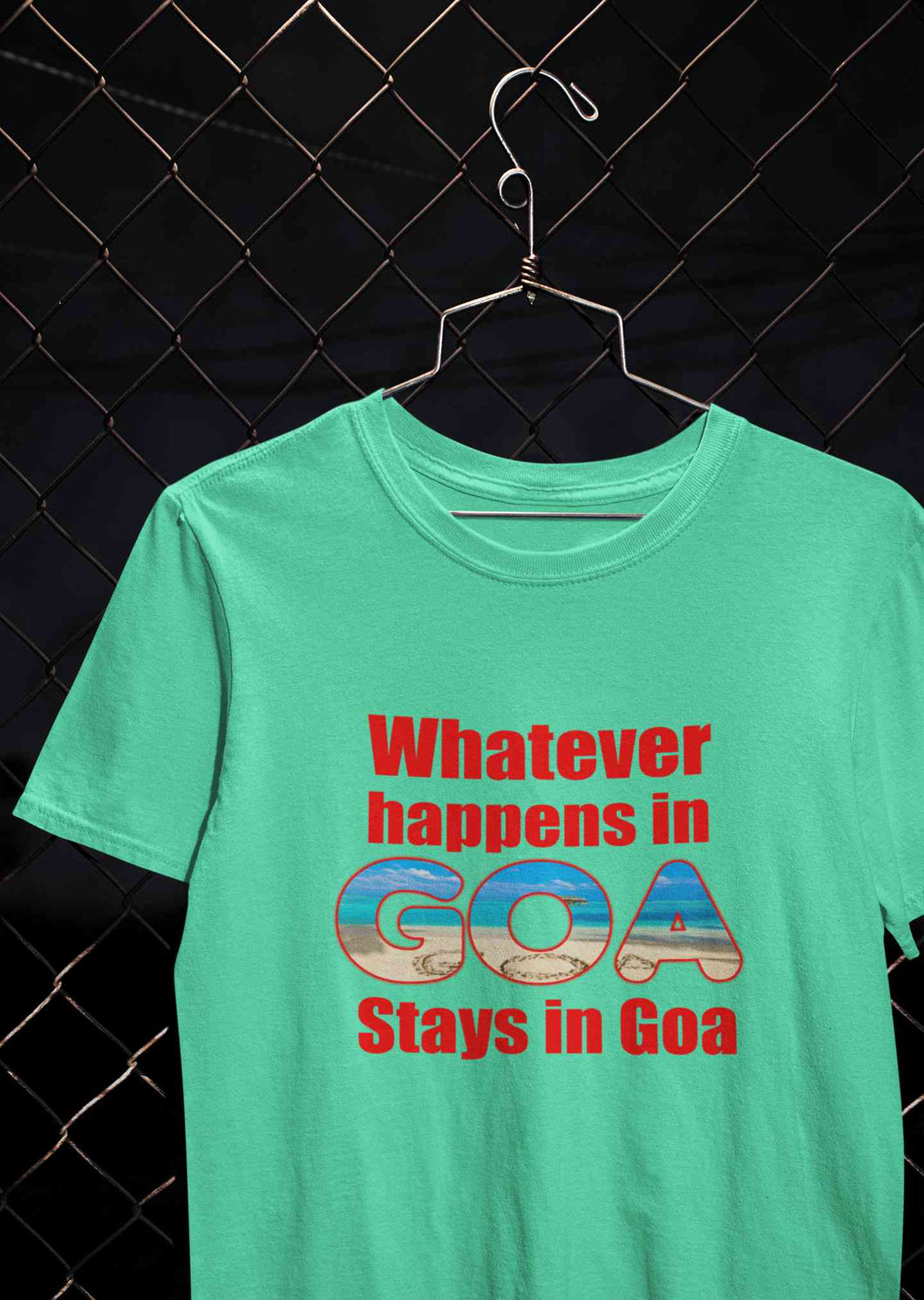Whatever happens In Goa Stays In Goa Mens Half Sleeves T-shirt- KidsFashionVilla