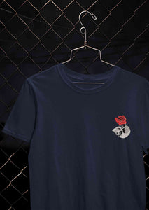 Skull Rose Women Half Sleeves T-shirt- KidsFashionVilla