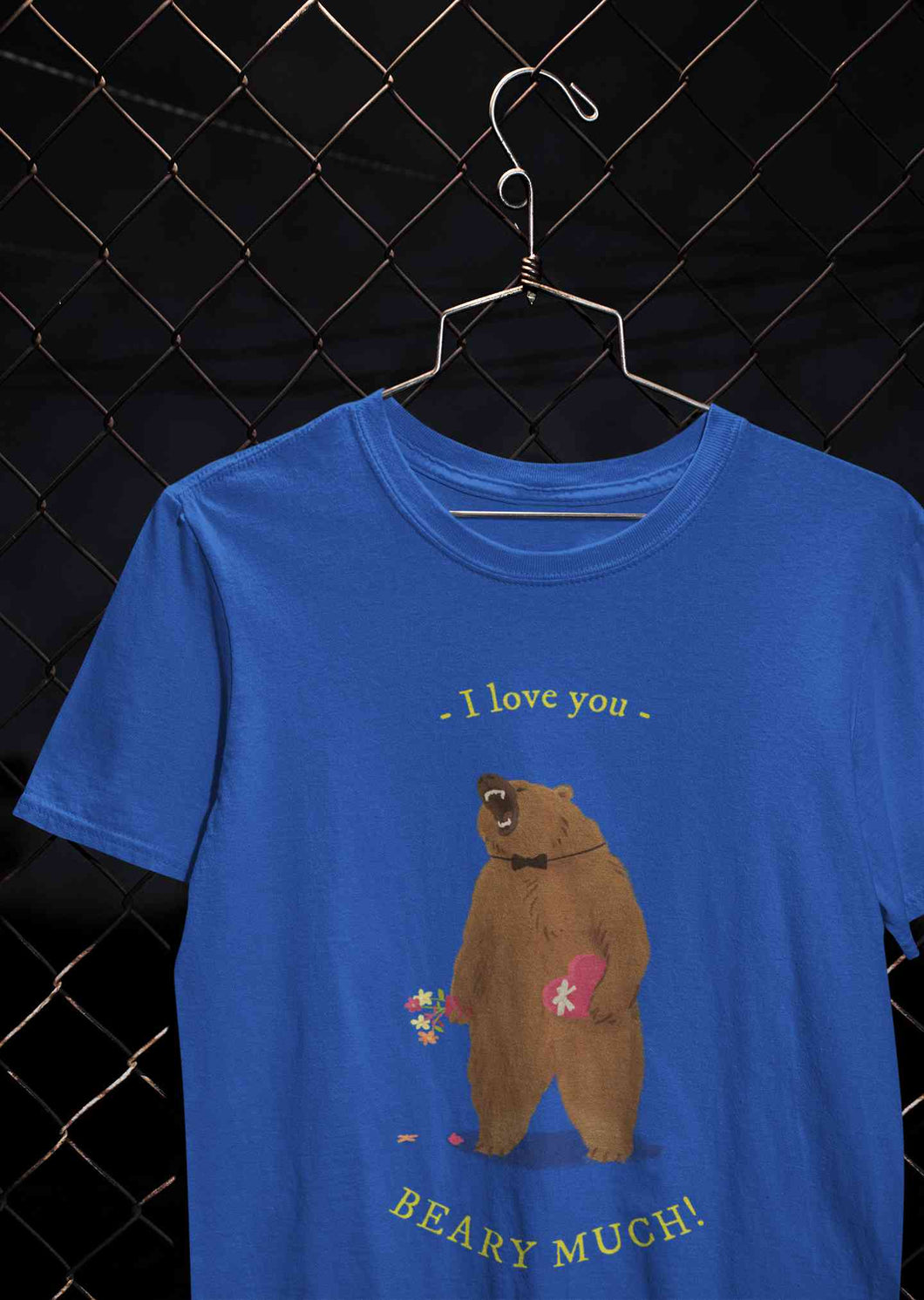 I Love You Beary Much Mens Half Sleeves T-shirt- KidsFashionVilla