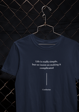 Load image into Gallery viewer, Life Is Really Simple Quotes Women Half Sleeves T-shirt- KidsFashionVilla
