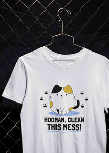 Human Clean This Mess Funny Women Half Sleeves T-shirt- KidsFashionVilla