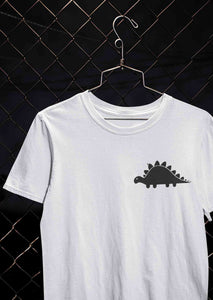 Stegosaurus Pocket Women Half Sleeves T-shirt- KidsFashionVilla