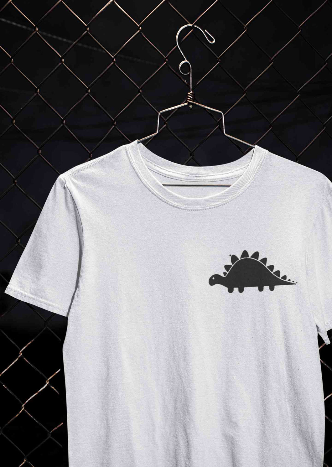 Stegosaurus Pocket Women Half Sleeves T-shirt- KidsFashionVilla