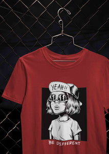 Be Different Women Half Sleeves T-shirt- KidsFashionVilla