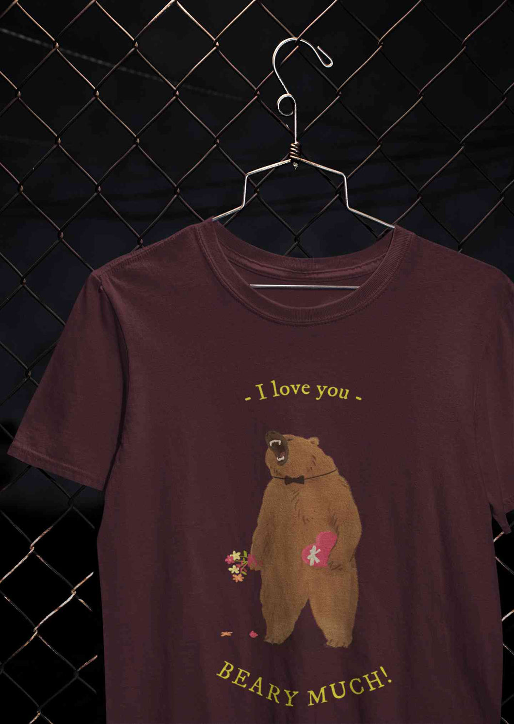 I Love You Beary Much Mens Half Sleeves T-shirt- KidsFashionVilla