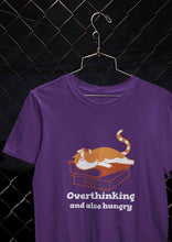 Load image into Gallery viewer, Overthinking And Also Hungry Women Half Sleeves T-shirt- KidsFashionVilla
