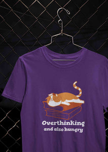 Overthinking And Also Hungry Women Half Sleeves T-shirt- KidsFashionVilla