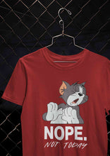 Load image into Gallery viewer, Cute Cartoon Not Today Women Half Sleeves T-shirt- KidsFashionVilla
