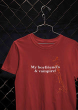 Load image into Gallery viewer, My Boyfriends And Vampire Women Half Sleeves T-shirt- KidsFashionVilla
