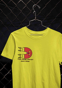 Cute Things Couples Lovey Dovey Half Sleeves T-Shirts -KidsFashionVilla