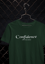 Load image into Gallery viewer, Confidence Wear It Like Makeup Quotes Women Half Sleeves T-shirt- KidsFashionVilla
