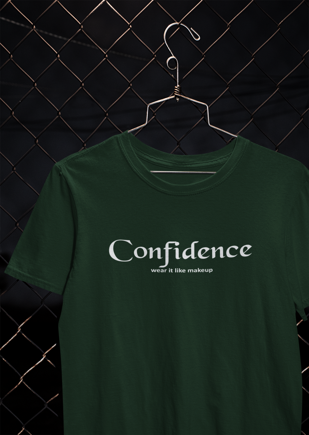 Confidence Wear It Like Makeup Quotes Women Half Sleeves T-shirt- KidsFashionVilla