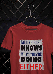No One Knows Mens Half Sleeves T-shirt- KidsFashionVilla