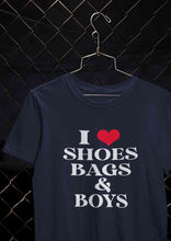 Load image into Gallery viewer, I Love Shoes Bags And Boys Women Half Sleeves T-shirt- KidsFashionVilla
