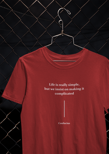 Life Is Really Simple Quotes Women Half Sleeves T-shirt- KidsFashionVilla