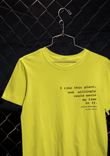 Load image into Gallery viewer, I Like This Place Quotes Women Half Sleeves T-shirt- KidsFashionVilla
