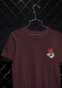 Skull Rose Women Half Sleeves T-shirt- KidsFashionVilla