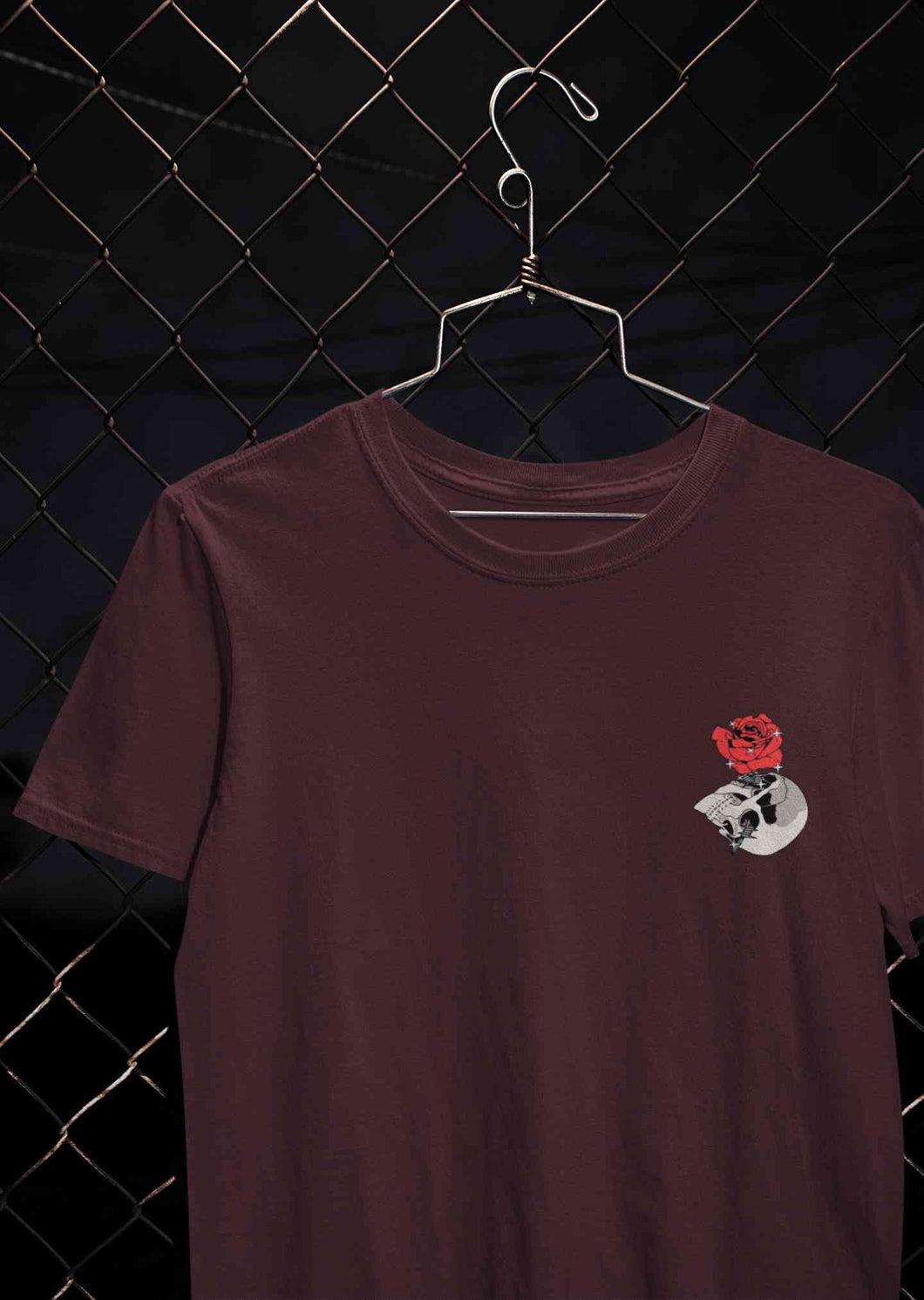 Skull Rose Women Half Sleeves T-shirt- KidsFashionVilla
