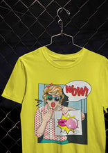 Load image into Gallery viewer, Suprised Pop Art  Cartoon Women Half Sleeves T-shirt- KidsFashionVilla

