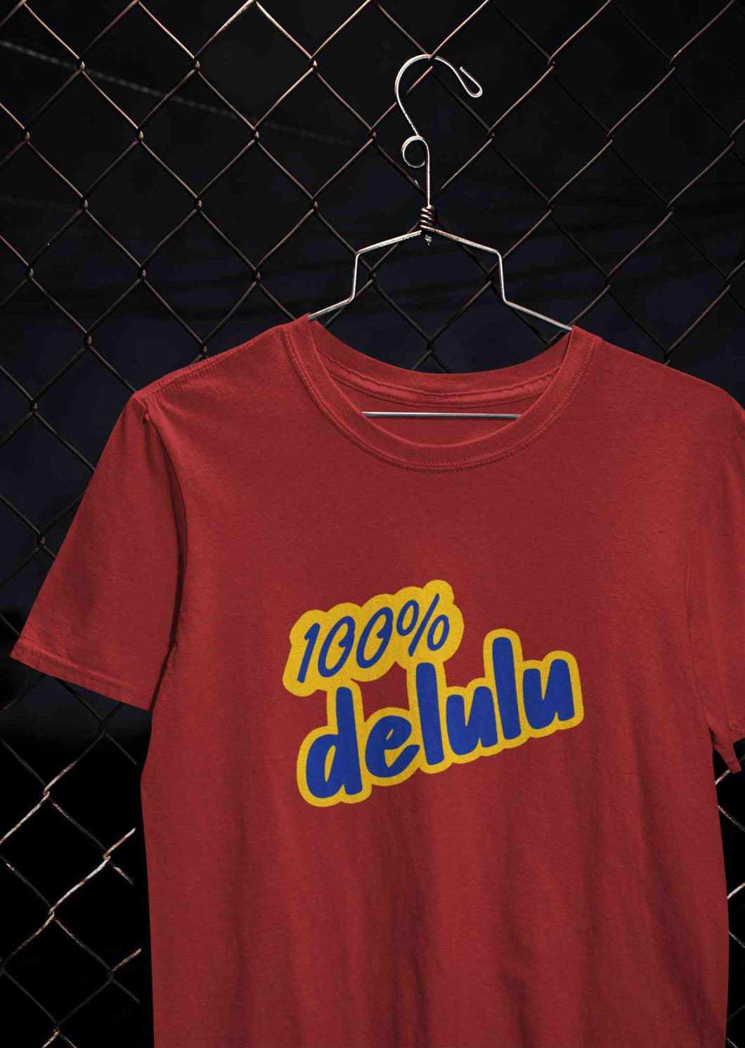 100% Delulu Mens Half Sleeves T-shirt- KidsFashionVilla
