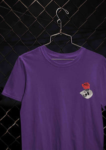 Skull Rose Women Half Sleeves T-shirt- KidsFashionVilla