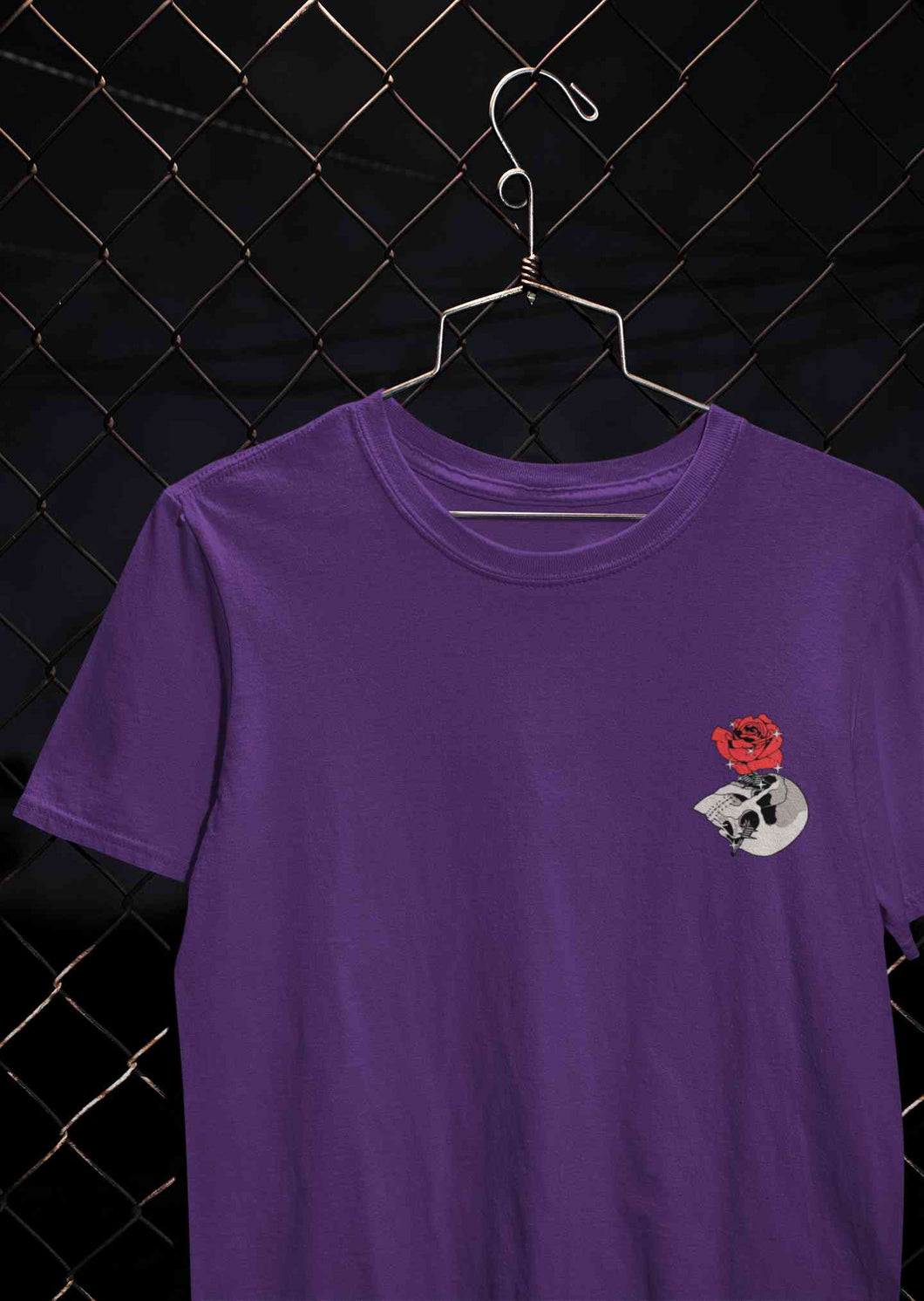 Skull Rose Women Half Sleeves T-shirt- KidsFashionVilla