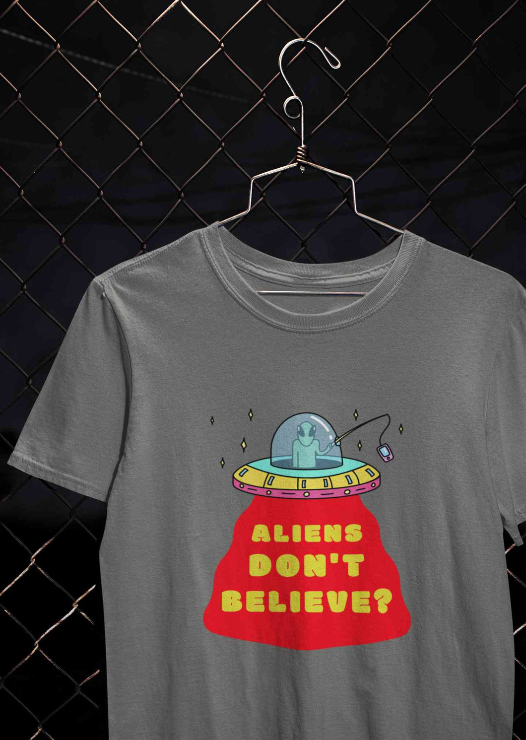 Aliens Do Not Beleive Women Half Sleeves T-shirt- KidsFashionVilla