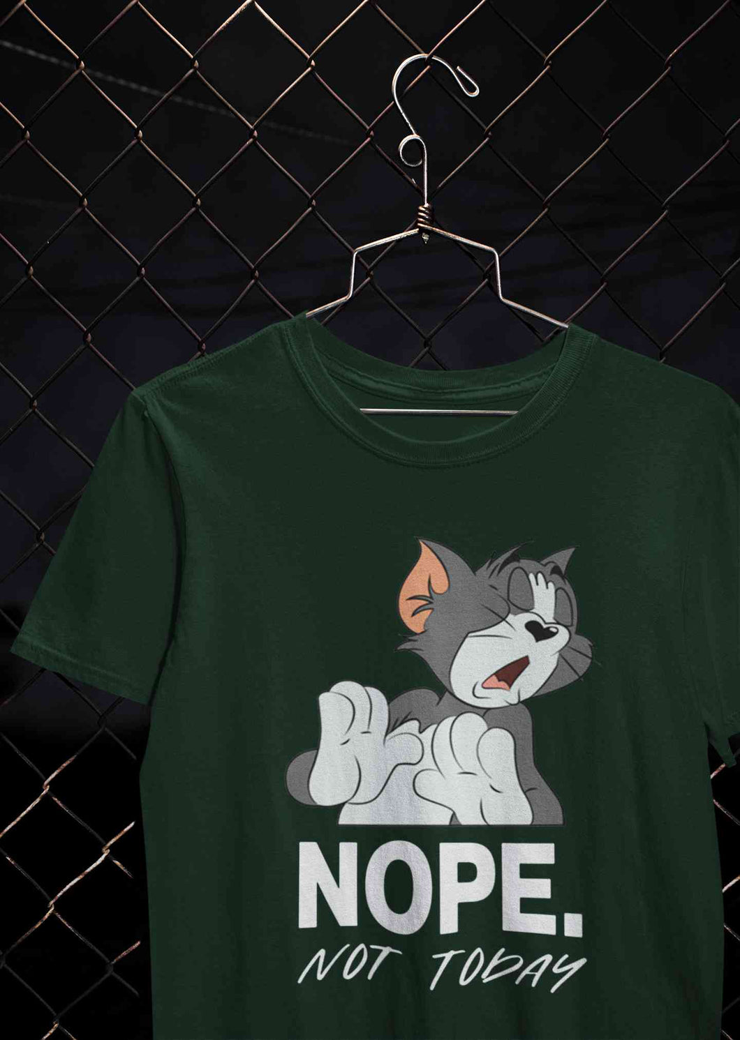 Cute Cartoon Not Today Women Half Sleeves T-shirt- KidsFashionVilla