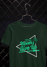 Load image into Gallery viewer, Never Give Up Mens Half Sleeves T-shirt- KidsFashionVilla
