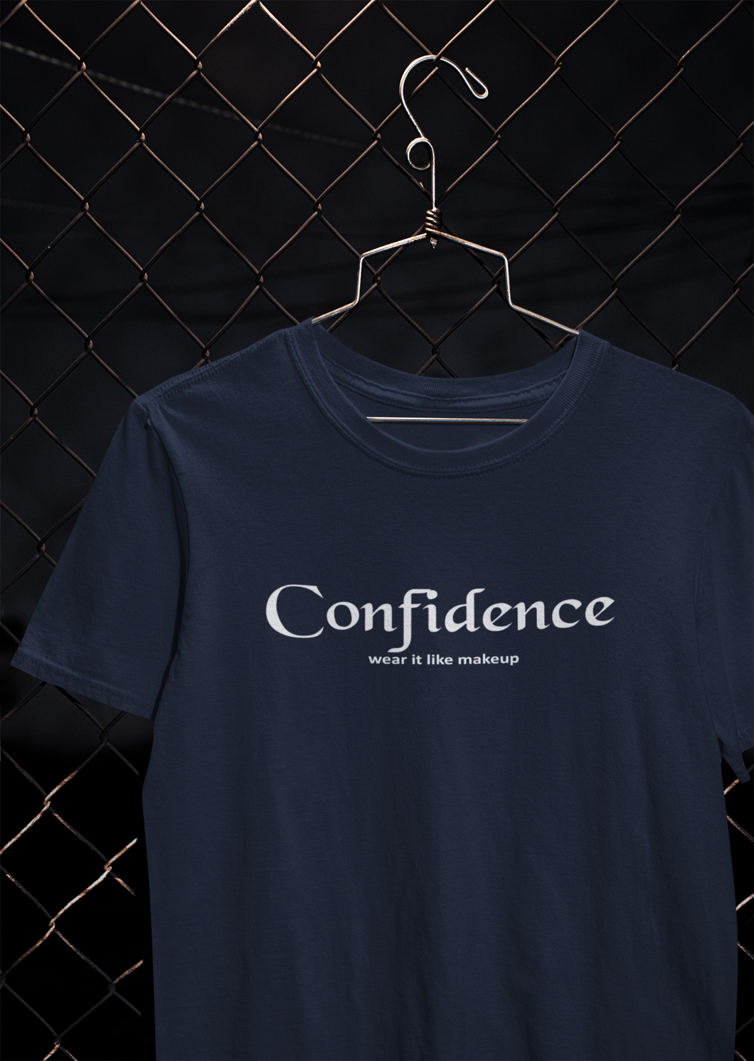 Confidence Wear It Like Makeup Quotes Mens Half Sleeves T-shirt- KidsFashionVilla