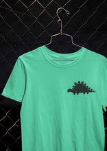 Load image into Gallery viewer, Stegosaurus Pocket Women Half Sleeves T-shirt- KidsFashionVilla
