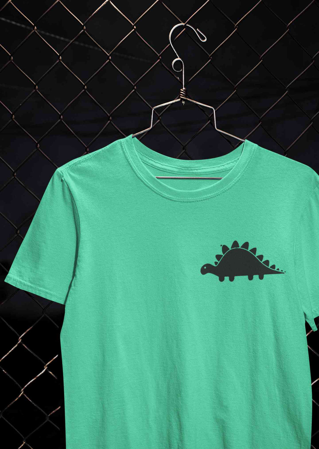 Stegosaurus Pocket Women Half Sleeves T-shirt- KidsFashionVilla