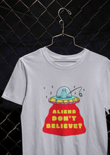 Load image into Gallery viewer, Aliens Do Not Beleive Women Half Sleeves T-shirt- KidsFashionVilla
