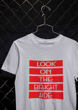 Load image into Gallery viewer, Look On The Bright Side Women Half Sleeves T-shirt- KidsFashionVilla
