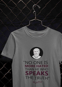 Plato Quote Mens Half Sleeves T-shirt- KidsFashionVilla