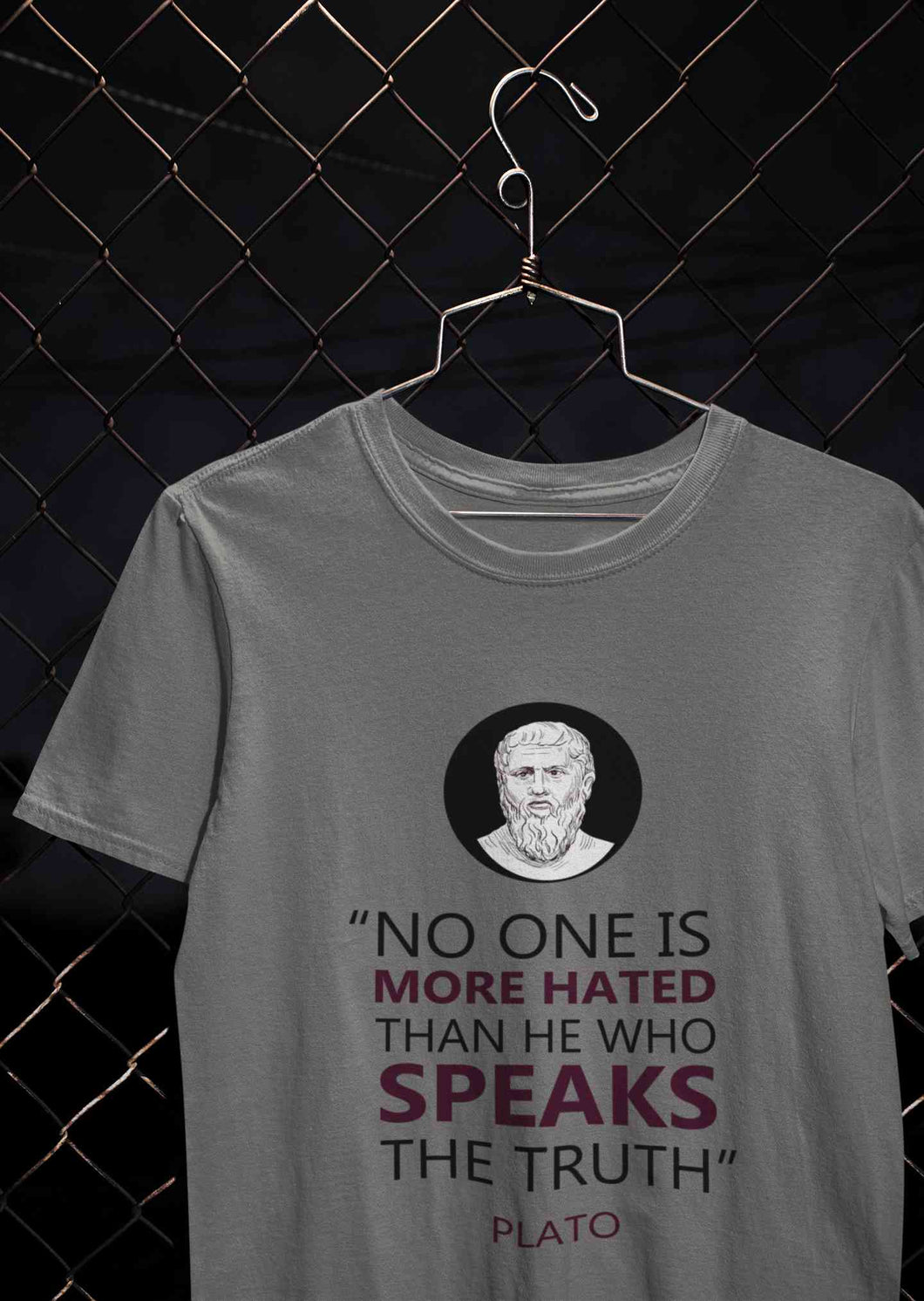 Plato Quote Mens Half Sleeves T-shirt- KidsFashionVilla