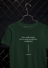 Load image into Gallery viewer, Life Is Really Simple Quotes Women Half Sleeves T-shirt- KidsFashionVilla
