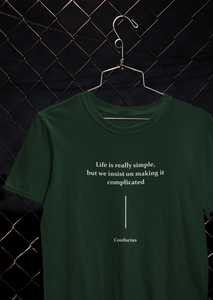 Life Is Really Simple Quotes Women Half Sleeves T-shirt- KidsFashionVilla