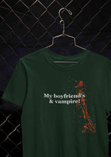 Load image into Gallery viewer, My Boyfriends And Vampire Women Half Sleeves T-shirt- KidsFashionVilla
