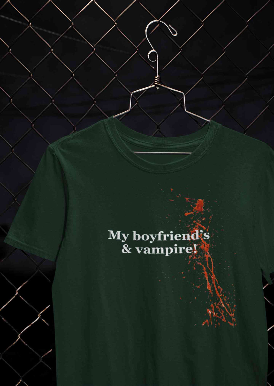 My Boyfriends And Vampire Women Half Sleeves T-shirt- KidsFashionVilla