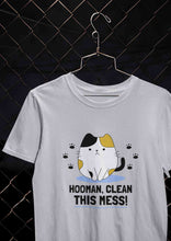 Load image into Gallery viewer, Human Clean This Mess Funny Women Half Sleeves T-shirt- KidsFashionVilla
