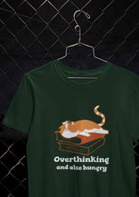 Load image into Gallery viewer, Overthinking And Also Hungry Women Half Sleeves T-shirt- KidsFashionVilla
