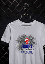 Load image into Gallery viewer, Smart Is Awesome Mens Half Sleeves T-shirt- KidsFashionVilla
