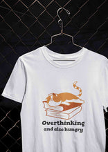 Load image into Gallery viewer, Overthinking And Also Hungry Women Half Sleeves T-shirt- KidsFashionVilla
