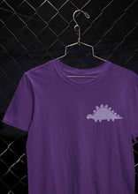 Load image into Gallery viewer, Stegosaurus Pocket Women Half Sleeves T-shirt- KidsFashionVilla
