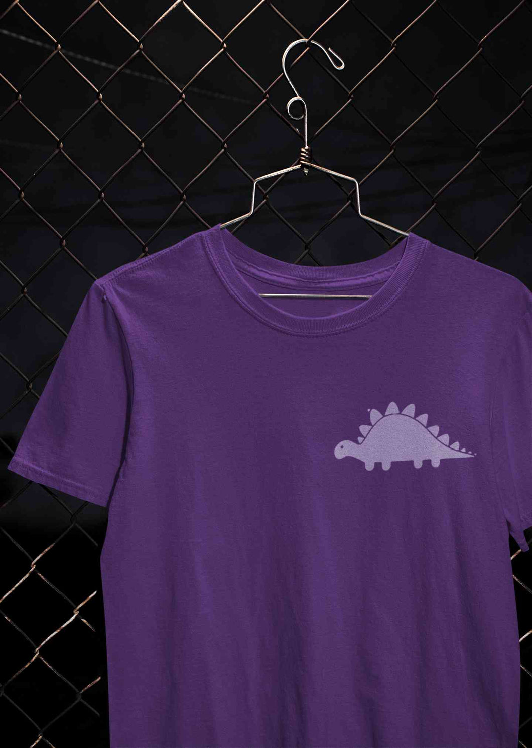 Stegosaurus Pocket Women Half Sleeves T-shirt- KidsFashionVilla