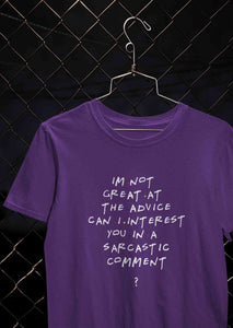 F.R.I.E.N.D.S Sarcastic Comment Chandler Women Half Sleeves T-shirt- KidsFashionVilla