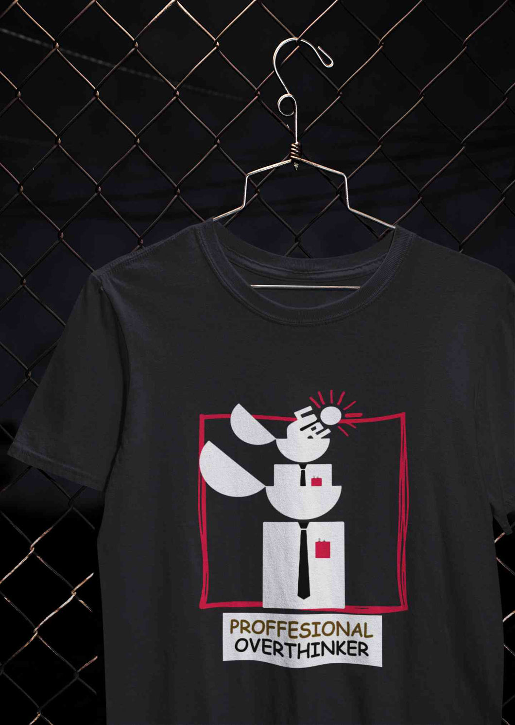 Professional Overthinker Mens Half Sleeves T-shirt- KidsFashionVilla